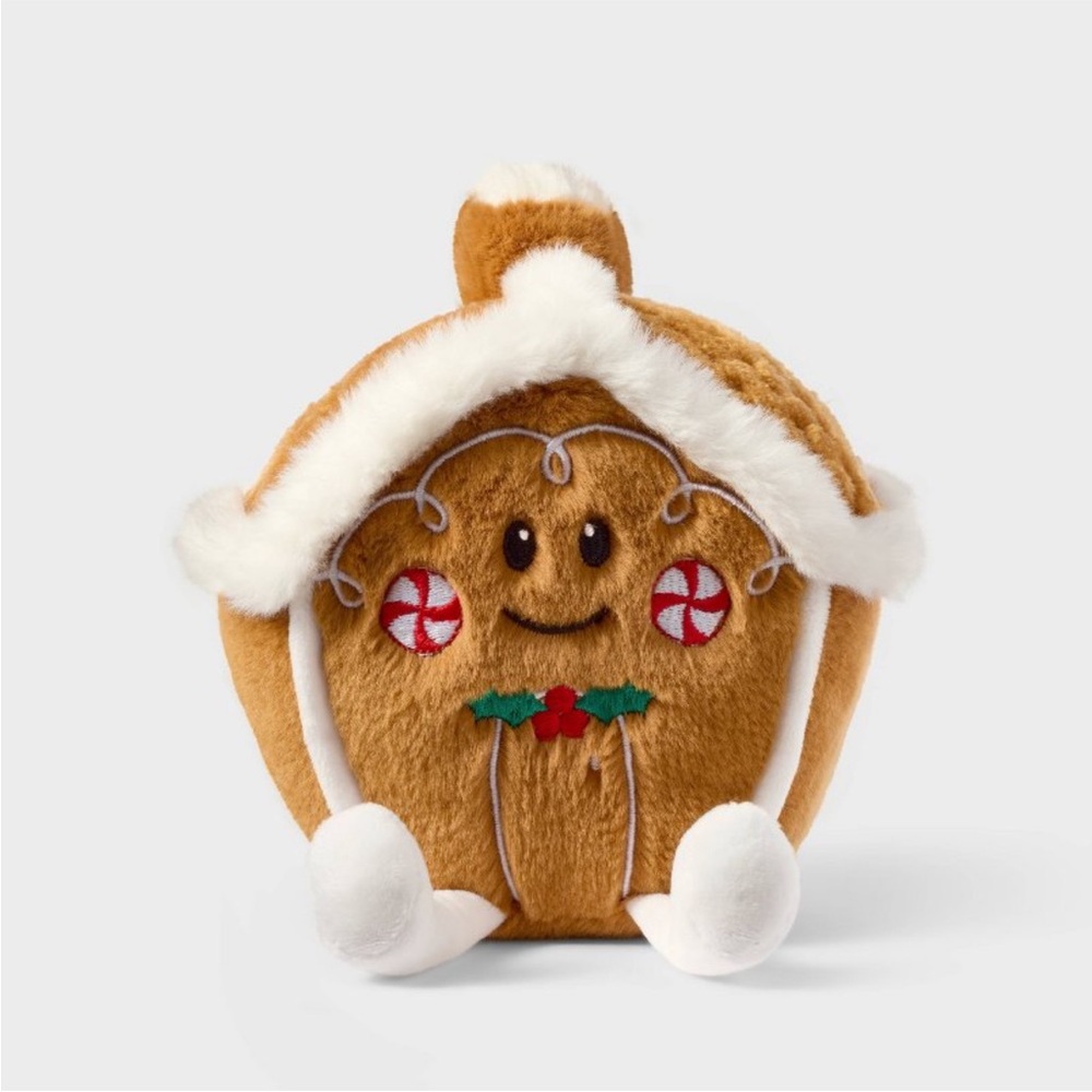 ⚡️NWT 6” Gingerbread House Christmas Plush by Gigglescape